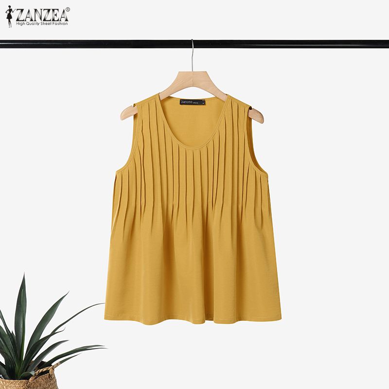 Summer Clothing For Plus Size Women - ZANZEA Top senza maniche da donna