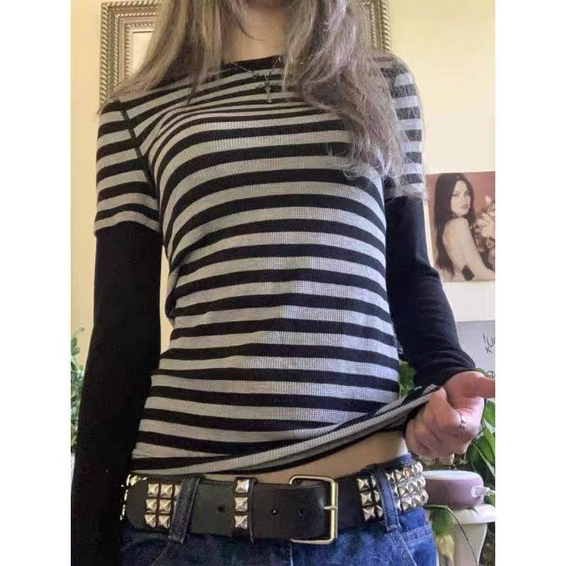 Summer Grunge Clothing - Maglietta a Maniche Lunghe con Stampa