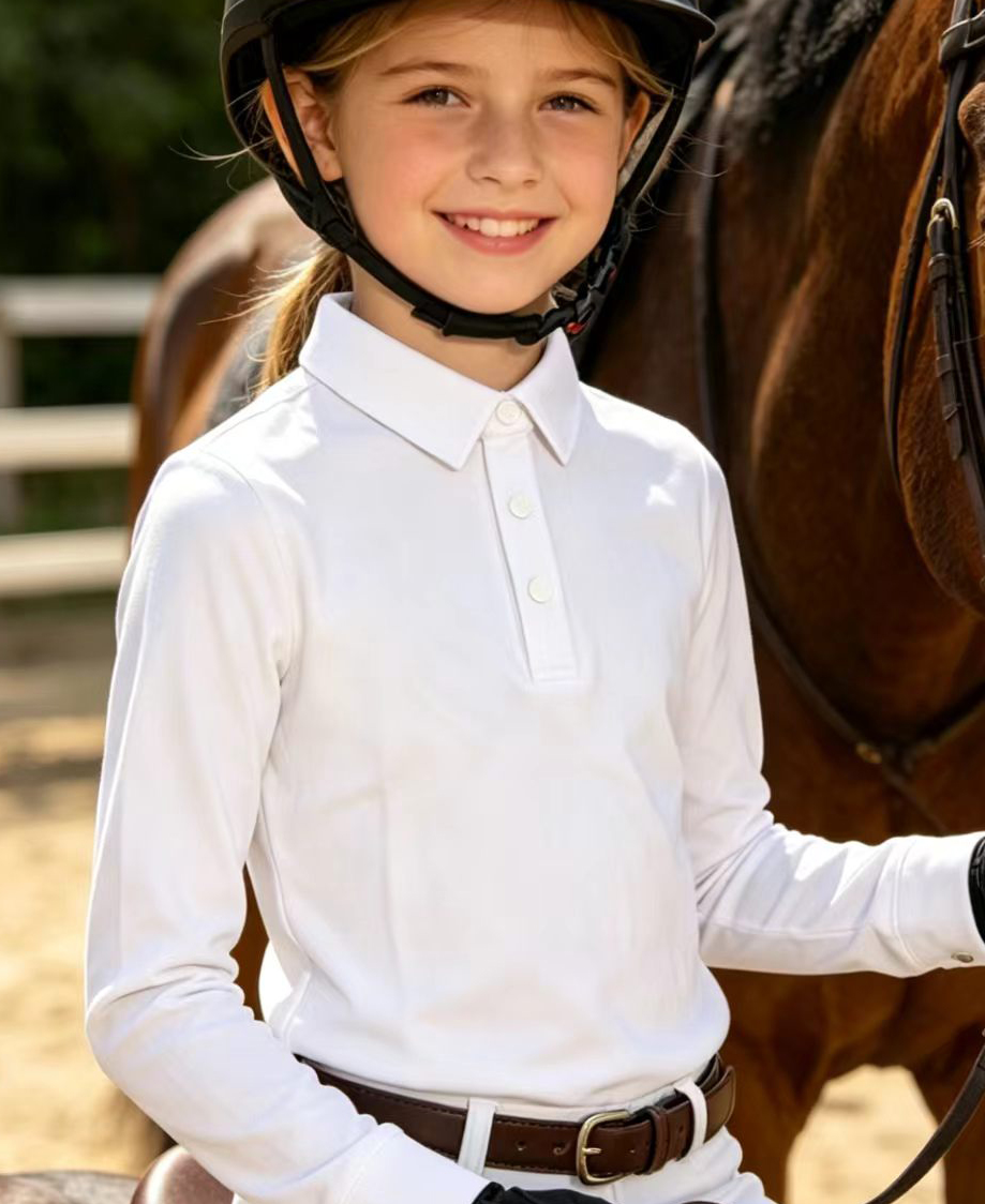 Summer Equestrian Clothing - T-shirt equestre a maniche lunghe per