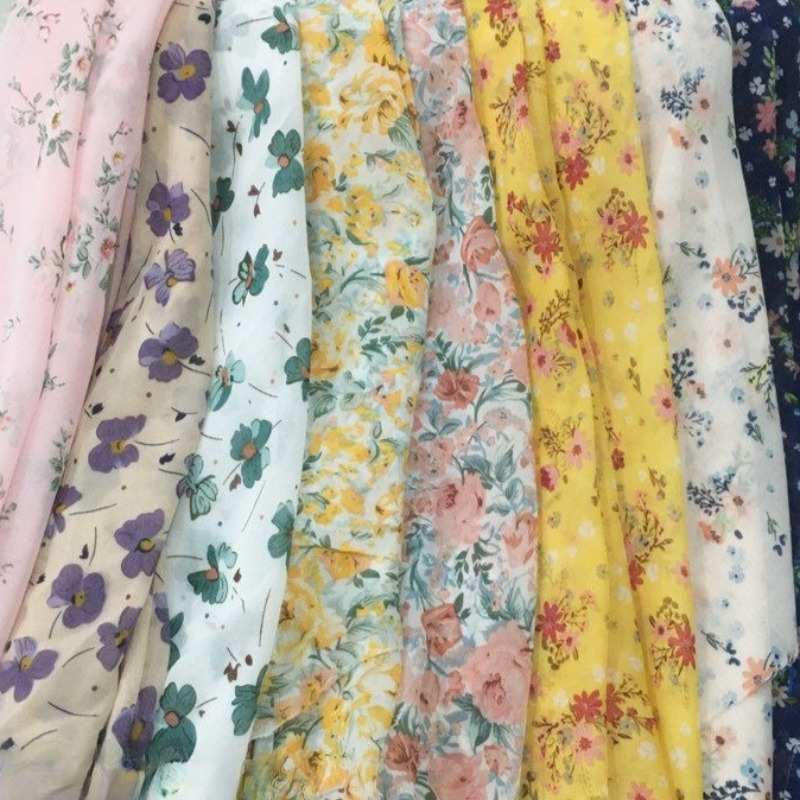 Tessuto chiffon con stampa flo - Summer Clothing Material recensione e prezzo