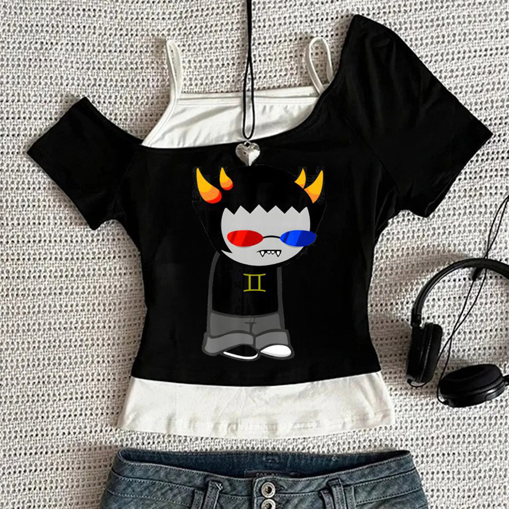 Homestuck Crop Top Teen Y2K St - Summer Grunge Clothing recensione e prezzo