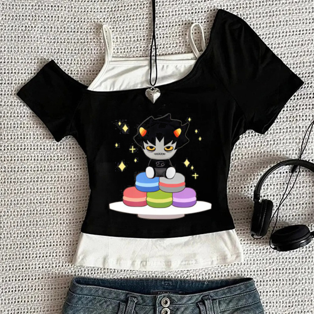 Homestuck Crop Top Teen Y2K St - Summer Grunge Clothing recensione e prezzo