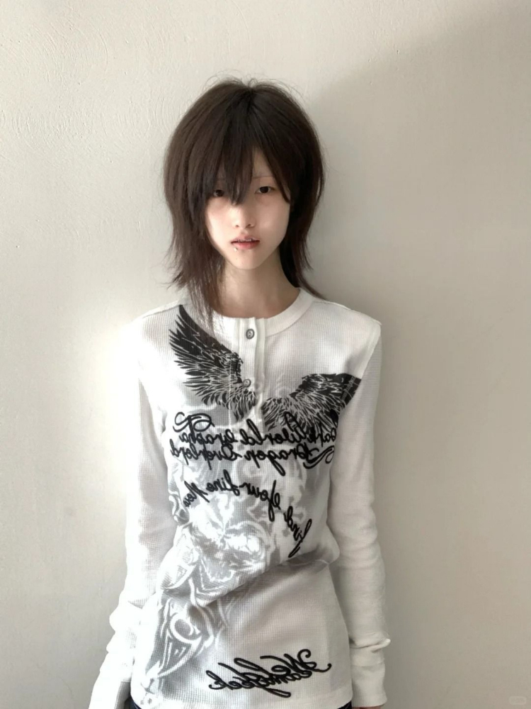 T-shirt casual con stampa di l - Summer Grunge Clothing recensione e prezzo