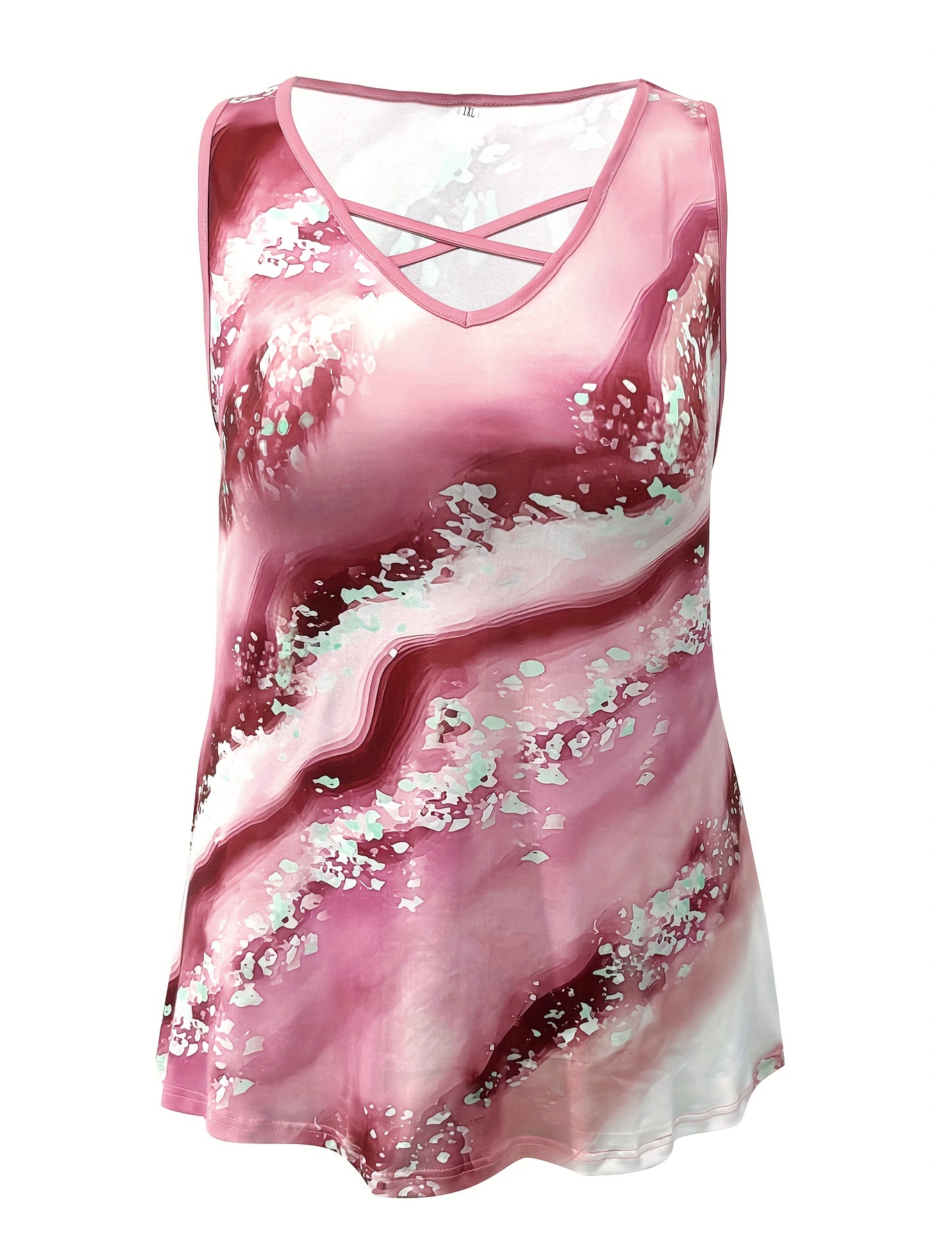 Canotta con stampa in marmo ta - Summer Clothing For Plus Size Women recensione e prezzo
